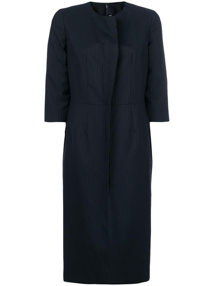 Comme Des Garçons Comme Des Garçons Striped Cropped Sleeved Dress -