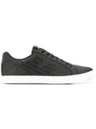 Ea7 Emporio Armani Logo Print Panelled Sneakers - Black