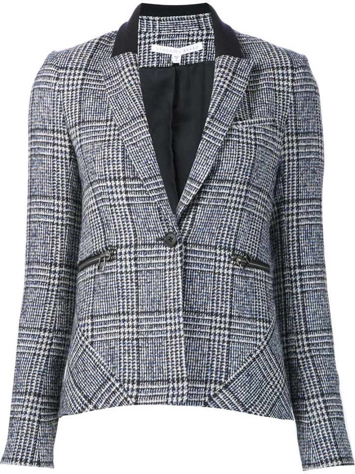 Veronica Beard Plaid Single Breasted Blazer
