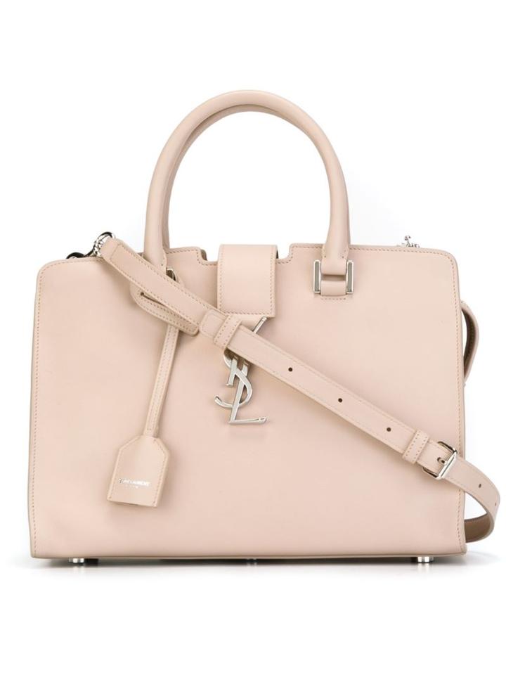 Saint Laurent Baby Cabas Monogram Tote, Women's, Pink/purple, Calf Leather