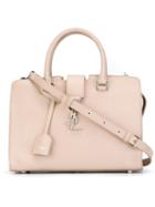 Saint Laurent Baby Cabas Monogram Tote, Women's, Pink/purple, Calf Leather