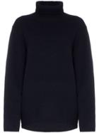 Toteme Cambridge Wool And Cashmere Roll Neck Jumper - Blue