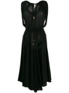 Dsquared2 Gathered Drawstring Midi Dress - Black