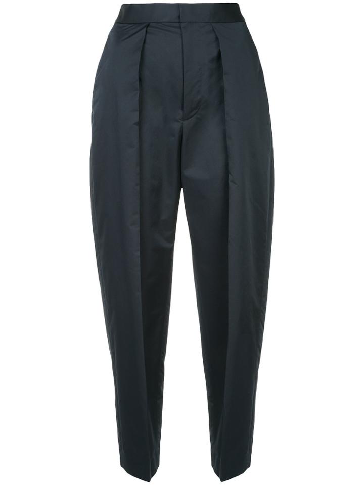 Astraet Pleated Front Tapered Leg Trousers - Blue