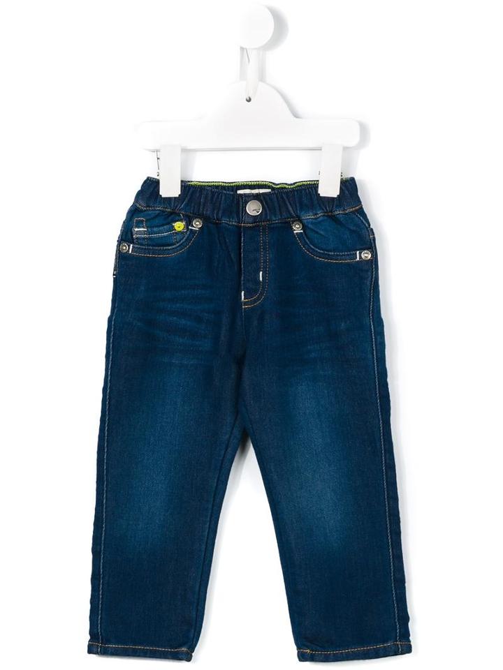 Armani Junior - Straight Leg Jeans - Kids - Cotton/polyester/spandex/elastane - 6 Mth, Blue