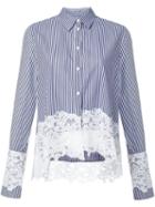 Le Ciel Bleu Lace Hem Shirt