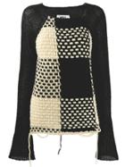 Mm6 Maison Margiela Loose Knit Sweater - Black