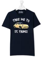 Mc2 Saint Barth Kids Teen Vintage Car Print T-shirt - Blue
