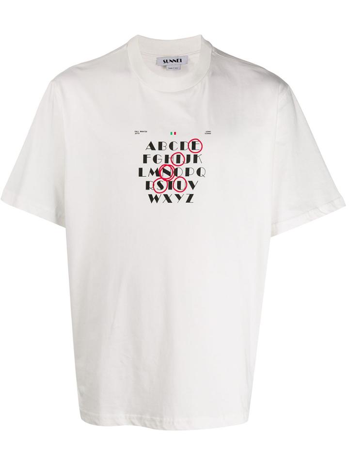 Sunnei Graphic Logo Print T-shirt - White