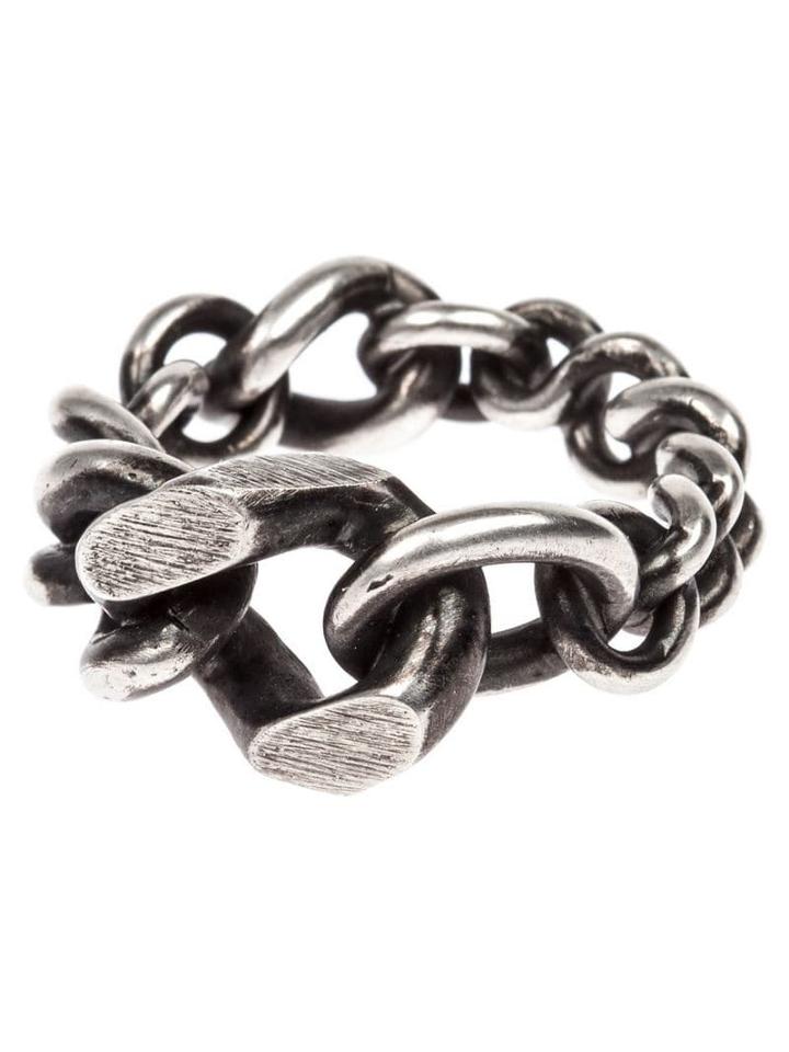 Werkstatt:münchen Mixed Chain Ring - Silver Black