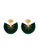Katerina Makriyianni Medium Fan Earrings - Green