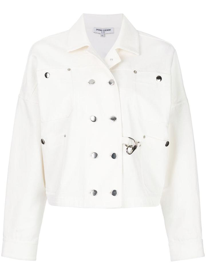Opening Ceremony Snap Boxy Jacket - White