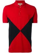 Burberry - Overlaid Geometric Motif Short Sleeve Polo Shirt - Men - Cotton - Xl, Red, Cotton