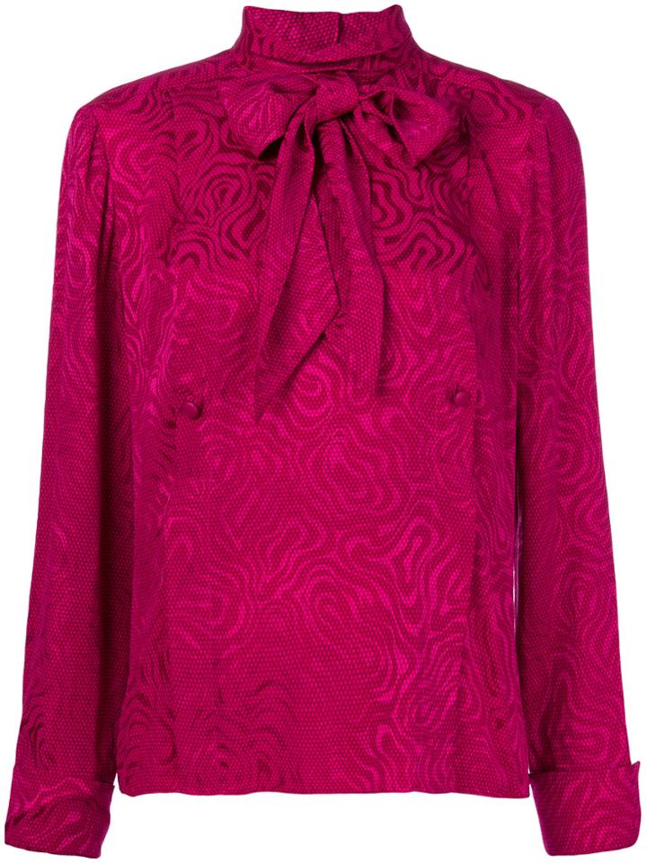 Chanel Vintage 1984 Abstract Pattern Shirt - Pink & Purple