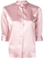 Blanca Classic Satin Shirt - Pink