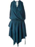 Lanvin Asymmetric Dress, Women's, Size: 36, Blue, Polyester