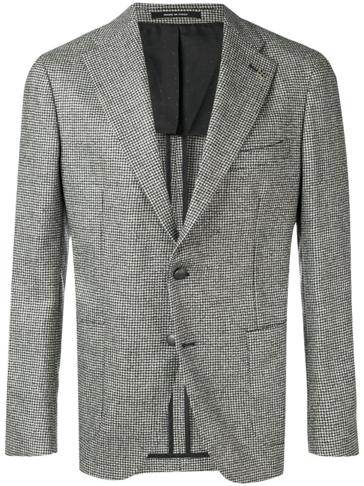 Tagliatore Houndstooth Blazer - White