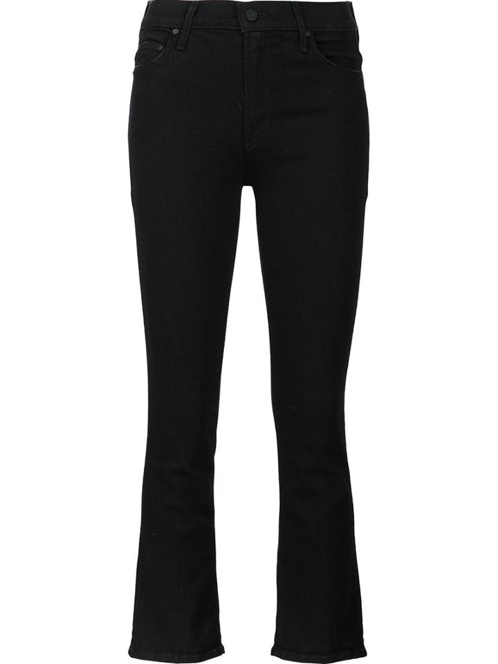 Mother 'insider' Cropped Jeans, Women's, Size: 24, Black, Cotton/polyester/spandex/elastane