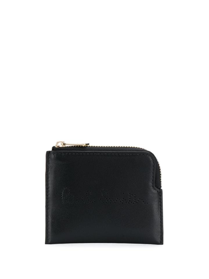 Paul Smith Perforated Logo Wallet - Black