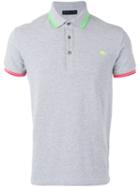 Etro Neon Detail Polo Shirt, Men's, Size: Xxl, Grey, Cotton/polyester