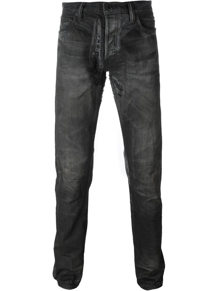 Mastercraft Union Distressed Jeans, Men's, Size: 36, Black, Cotton