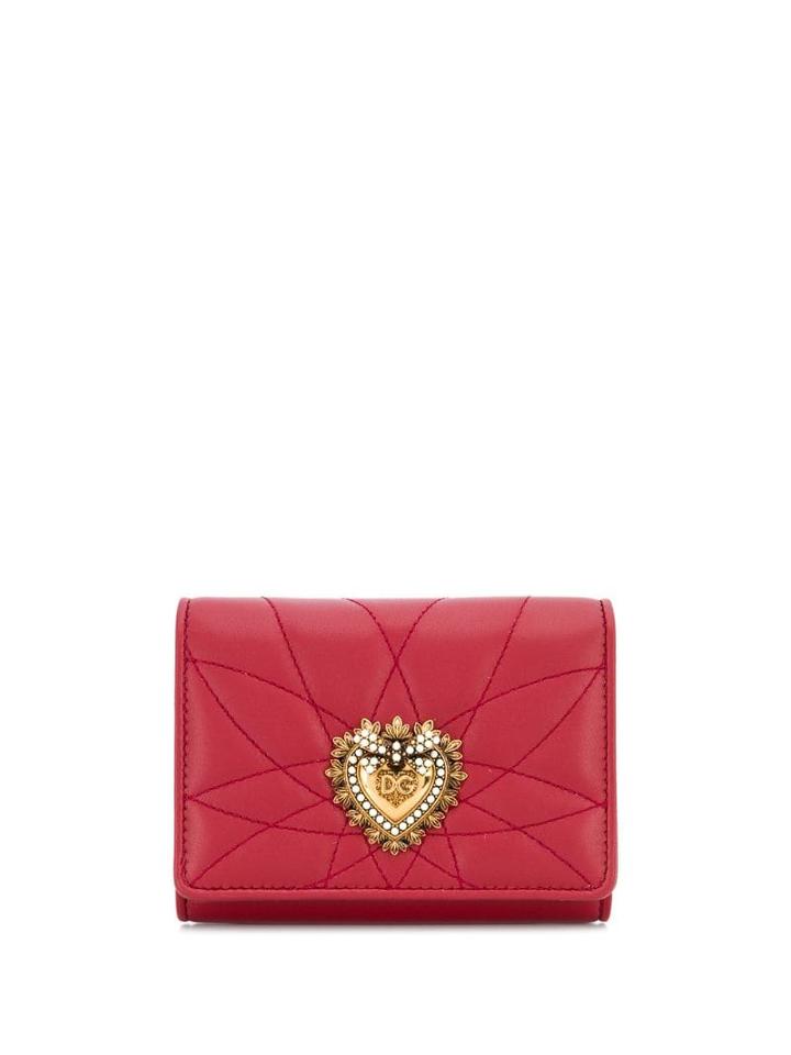 Dolce & Gabbana Devotion Small Tri-fold Wallet - Red