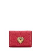 Dolce & Gabbana Devotion Small Tri-fold Wallet - Red
