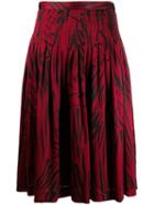 Valentino Pre-owned 1980's Patterned Skirt - Red