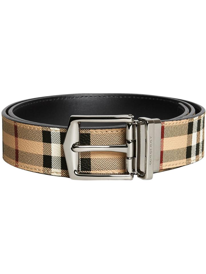 Burberry Reversible Haymarket Check Belt - Multicolour