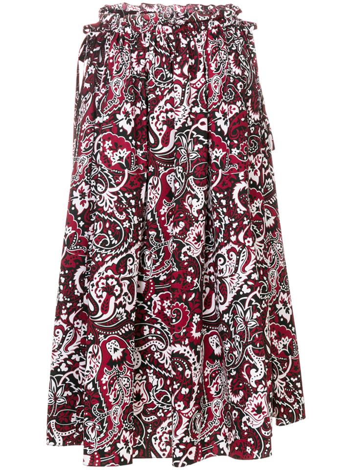 Kenzo Paisley Print Flared Skirt