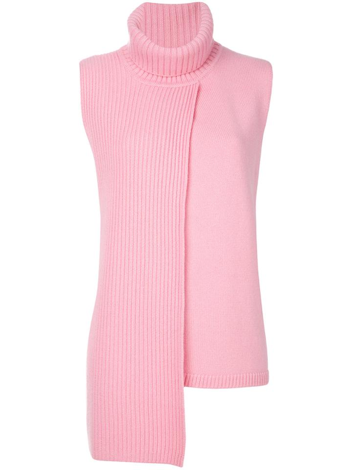 Cashmere In Love Cashmere Tania Turtleneck Top - Pink & Purple