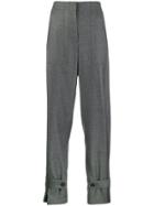 Helmut Lang Buttoned-cuff Straight-leg Trousers - Grey