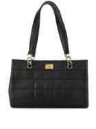 Chanel Pre-owned Choco Bar Quilt Detail Cc Turn-lock Tote - Black