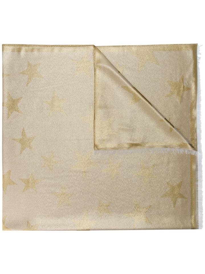 Stella Mccartney Metallic Star Scarf - Neutrals