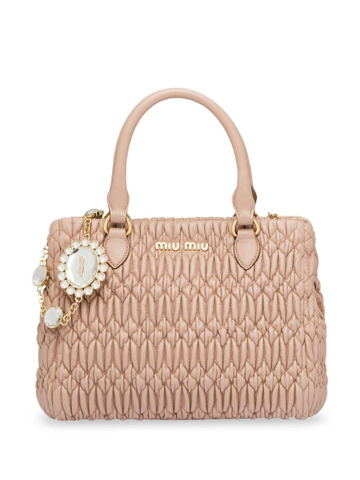Miu Miu Cloquet Top-handle Bag - Neutrals