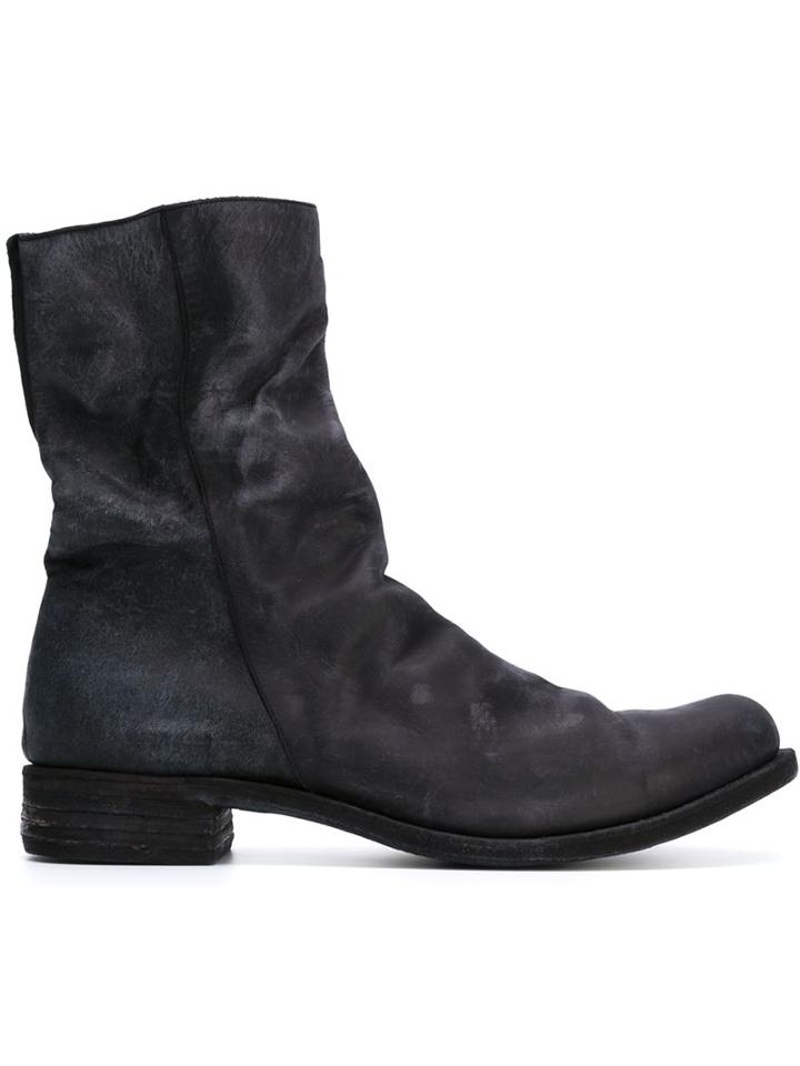 A Diciannoveventitre Distressed Zipped Boots