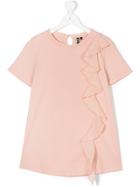 European Culture Kids Ruffle-trimmed T-shirt - Pink & Purple