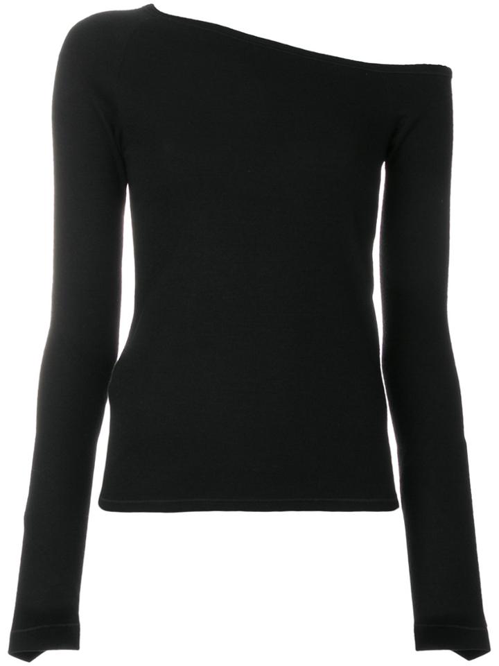 Helmut Lang Off Shoulder Top - Black