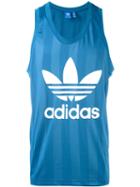 Trefoil Tank Top - Men - Polyester - L, Blue, Polyester, Adidas Originals