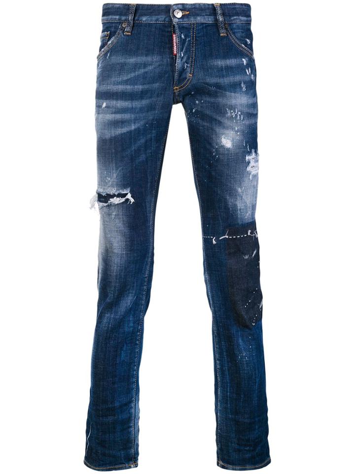 Dsquared2 1975 Patch Jeans - Blue