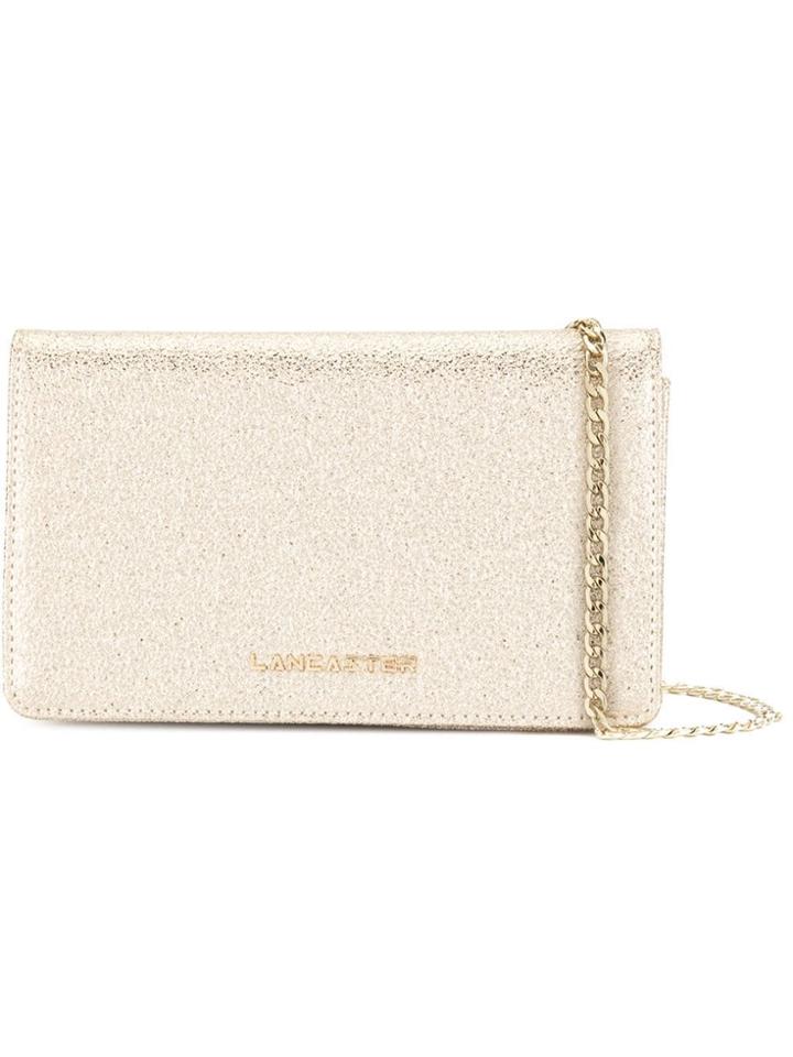 Lancaster Actual Shiny Glitter Clutch - Gold