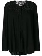 Giambattista Valli Lace Insert Blouse - Black