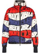 Moncler Grenoble Logo Stripe Puffer Jacket - Blue