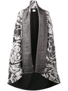 Poiret Floral Oversized Coat - Black