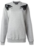 Markus Lupfer Sequin Bird Sweatshirt, Women's, Size: Small, Grey, Cotton