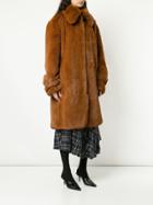 Rokh Oversized Faux Fur Coat - Brown