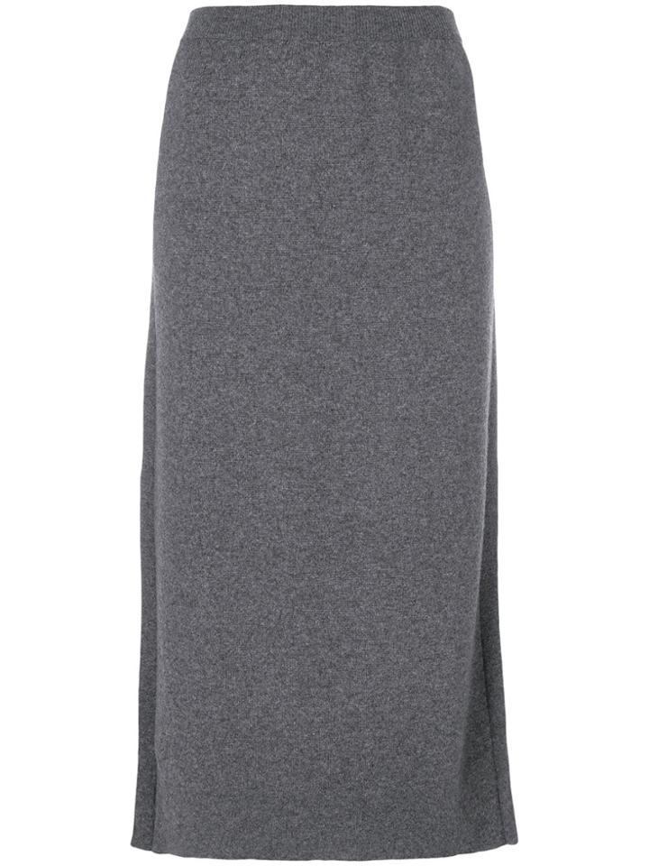Pringle Of Scotland Knitted Skirt - Grey