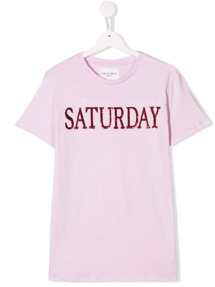 Alberta Ferretti Kids Logo T-shirt - Pink