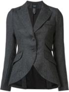 Smythe Equestrian Blazer, Women's, Size: 8, Grey, Rayon/wool/leather