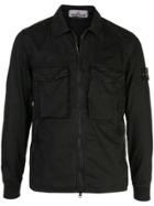 Stone Island Overshirt Zipped Jacket - Black
